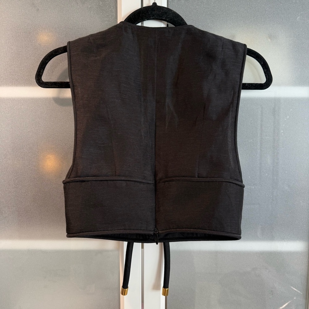 Zimmermann Black Crop Top with Bow Detail - Picture 5 of 5